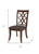 Set of Two Brown and Dark Brown Upholstered Microfiber Dining Side Chairs