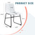 Set of Four White and Black Faux Leather and Metal Dining Side Chairs