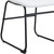 Set of Four White and Black Faux Leather and Metal Dining Side Chairs