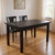 48" Black Solid Wood Dining Table