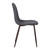 Set of Four Gray and Brown Fabric and Steel Dining Side Chairs