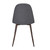 Set of Four Gray and Brown Fabric and Steel Dining Side Chairs
