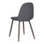 Set of Four Gray and Brown Fabric and Steel Dining Side Chairs