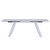 71" Gray and White Ceramic and Metal Self-Storing Leaf Extendable Dining Table