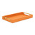 16" Orange And Gold Faux Shagreen Handmade Serving Tray With Handles