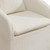 Beige Chenille Wing Back Dining Side Chair With Wheels