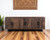 100" Dark Brown Distressed Reclaimed Wood Sideboard with Six Doors