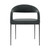 Set of Two Gray And Black Upholstered Polyester Open Back Dining Arm Chairs