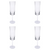 Set of Four Clear Tritan Plastic Stemmed Flutes - 606114819868