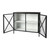 41" Black Iron Sideboard with Two Glass Doors - 808230021921