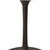 30" White And Black Rounded Marble And Iron Pedestal Base Dining Table