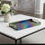 16" Rainbow Faux Shagreen Serving Tray With Handles