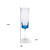Set of Four Clear and Blue Acrylic Stemmed Flutes