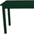 48" Dark Green Solid Wood Dining Table