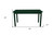 48" Dark Green Solid Wood Dining Table