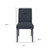 Dark Gray Upholstered Fabric With Faux Crystal Bling Dining Side Chair