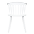 White Heavy Duty Plastic Slat Back Dining Side Chair