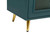 60" Teal Blue Ribbed Texture Sideboard with Four Doors