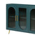 60" Teal Blue Ribbed Texture Sideboard with Four Doors