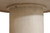 60" Natural and Brown Rounded Solid Wood Pedestal Base Dining Table