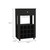 Black Rolling Bar Cart With Wine Storage Home Accent