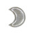 7" Silver Crescent Cast Iron Vanity Tray