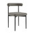 Set of Two Gray And Black Upholstered Faux Leather Open Back Dining Side Chairs