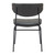 Set of Two Gray and Black Upholstered Faux Leather Open Back Dining Side Chairs