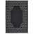 9' X 13' Black Stain Resistant Indoor Outdoor Area Rug - 606114582267