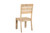 Set of Two Beige Solid Wood Ladder Back Dining Side Chairs