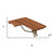 14" X 32" Brown Teak Rectangular Shower Bench