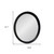 20" Black Round Wood Framed Accent Mirror