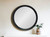 20" Black Round Wood Framed Accent Mirror