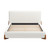 Ivory Solid Wood And Boucle Queen Bed Frame