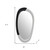 31" Black And White Steel Oval Geometric Framed Accent Mirror
