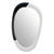 31" Black And White Steel Oval Geometric Framed Accent Mirror