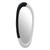 31" Black And White Steel Oval Geometric Framed Accent Mirror