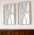 Set of Two White Wood Framed Accent Mirror