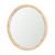 30" Natural Solid Wood Beaded Round Framed Accent Mirror