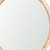 30" Natural Solid Wood Beaded Round Framed Accent Mirror