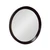 20" Dark Brown Round Wood Framed Accent Mirror
