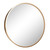 20" Gold Round Metal Framed Accent Mirror