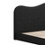 Black Ribbed Texture Velvet Upholstered King Bed Frame