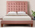 Blush Solid Wood Queen Tufted Upholstered Velvet Bed