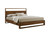 Brown Wood King Bed Frame Manufactured Wood, Solid Wood