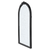 42" Black Crowned Top Antiqued Glass Arch Framed Accent Mirror