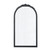 42" Black Crowned Top Antiqued Glass Arch Framed Accent Mirror