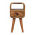 16" Oak Solid Wood Square One Drawer Nightstand