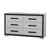 60" Gray And Black Wood Six Drawer Double Dresser