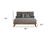 Gray and Brown Wood And Linen King Bed Frame